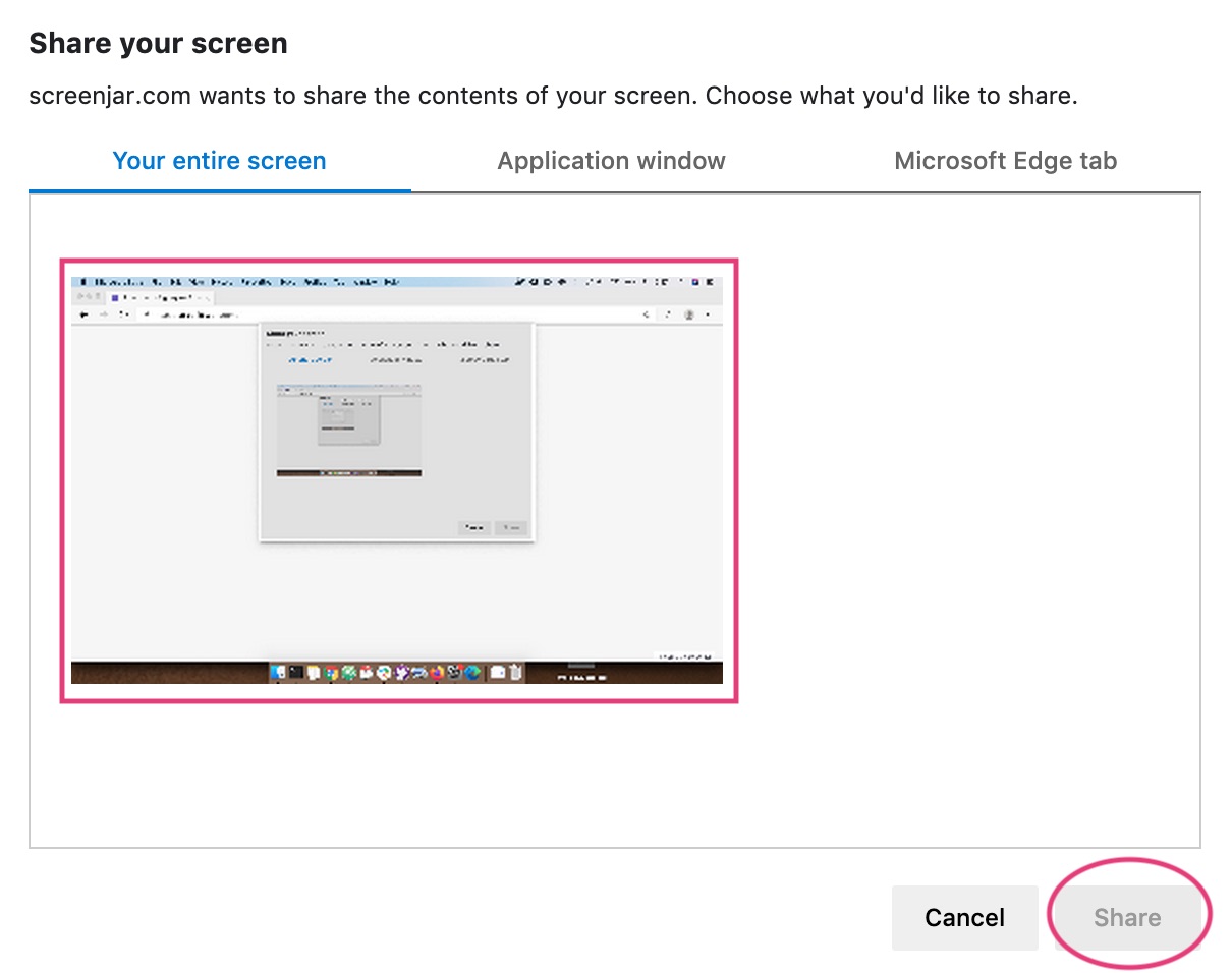 Chrome screen recording permission request